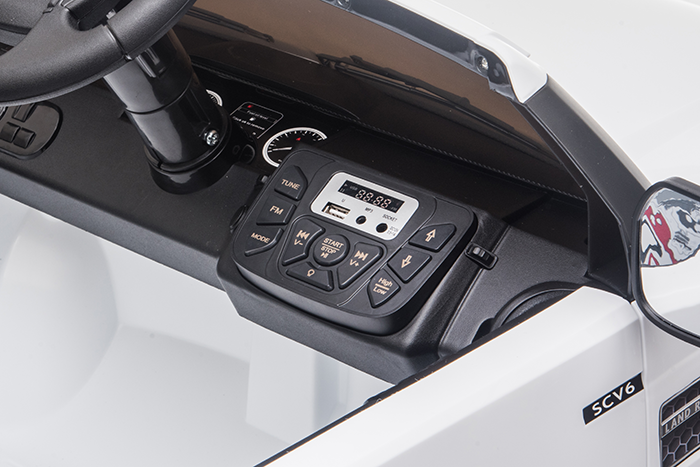 Kids Electric Ride On Land Rover Discovery 12v Single Seat - White - Image 27