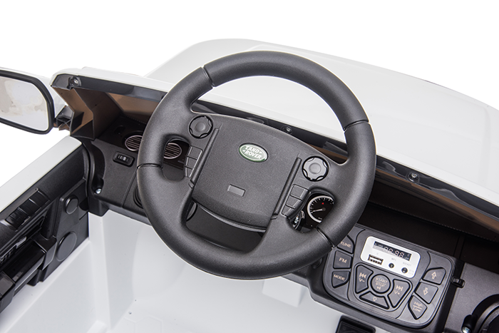 Kids Electric Ride On Land Rover Discovery 12v Single Seat - White - Image 38