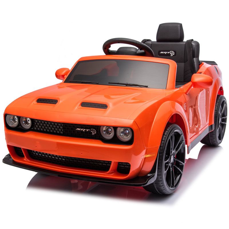 Kids Electric Ride On 12V Dodge Challenger Orange