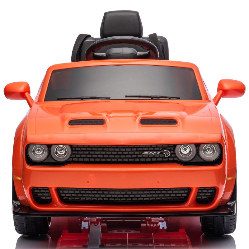 Kids Electric Ride On 12V Dodge Challenger Orange