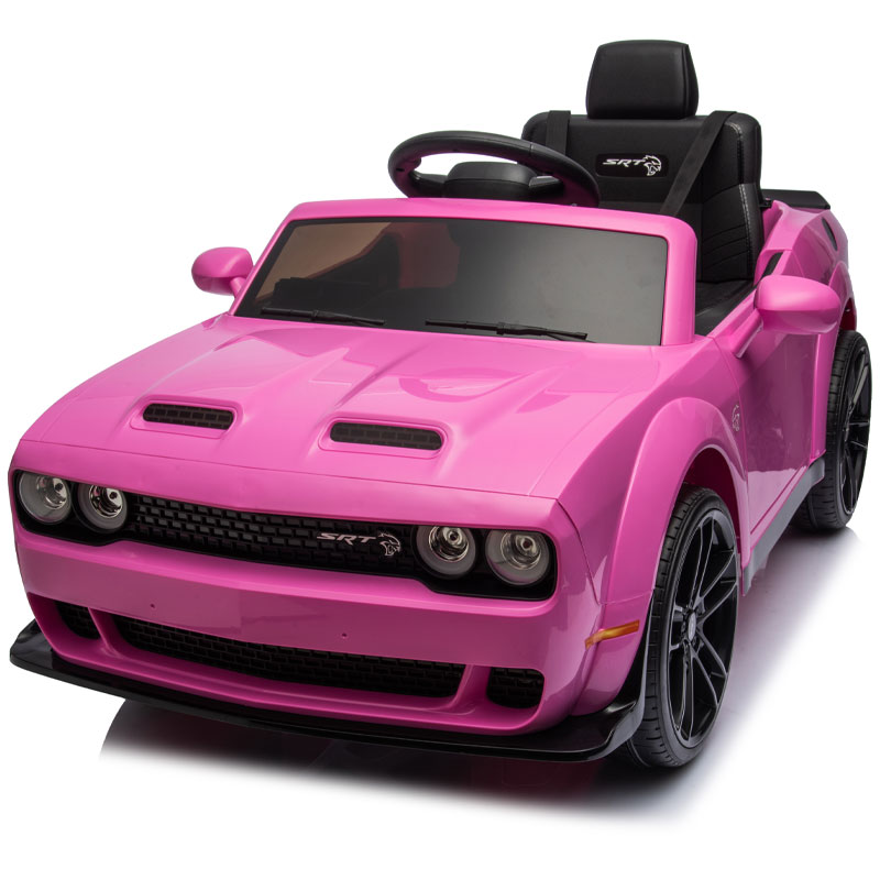 Kids Electric Ride On 12V Dodge Challenger Pink Ride on Kids Car
