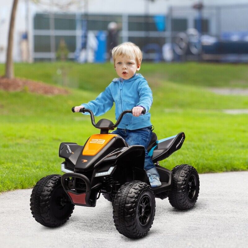 Kids Ride On 12V Electric McLaren Quad Bike Orange